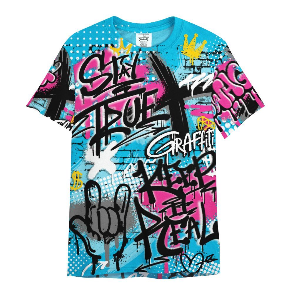 Shirt To Match Tokyo Nights Stewie 3s - True It Real Graffiti Streetwear All Over Print