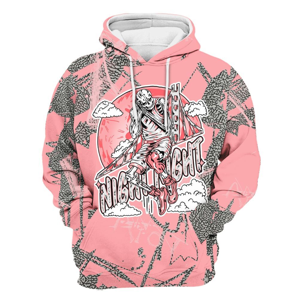 Hoodie To Match Retro Wings 3s - Seeya Skeleton Messyz All Over Print