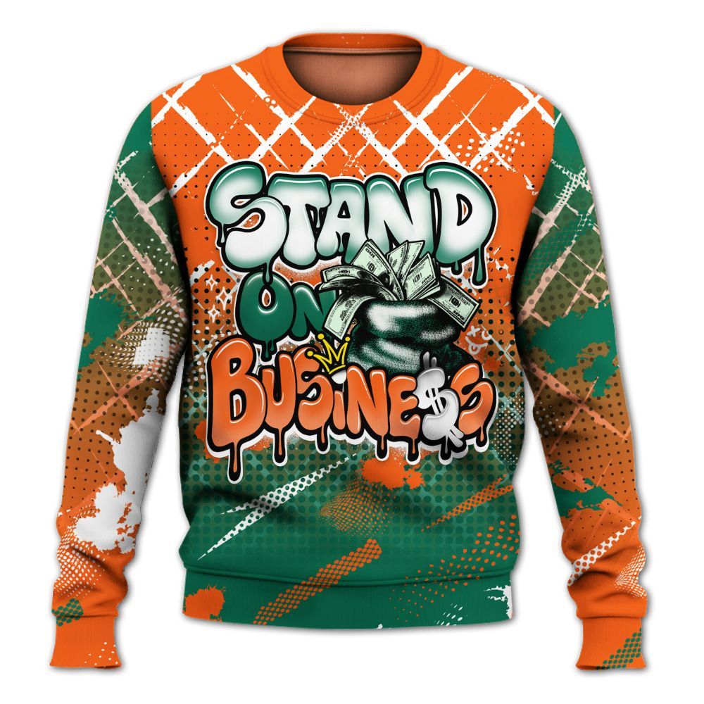 Sweatshirt To Match SoleFly Sail Gorge Green 3s - Halftone Stand Business Dripping All Over Print