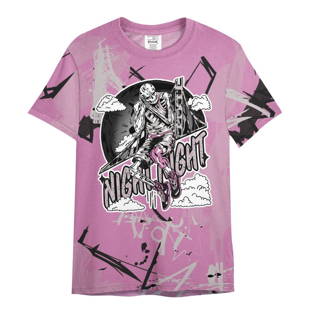 Shirt To Match Neutral Grey Black White Orchid 4s - Seeya Skeleton Messyz All Over Print