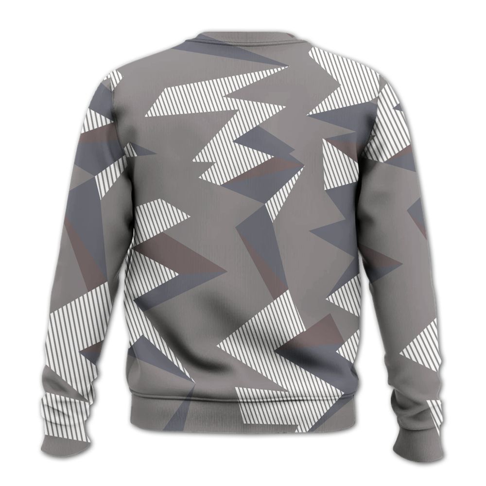 Sweatshirt To Match Cool Grey 11s - Geometric Camouflage Pattern All Over Print