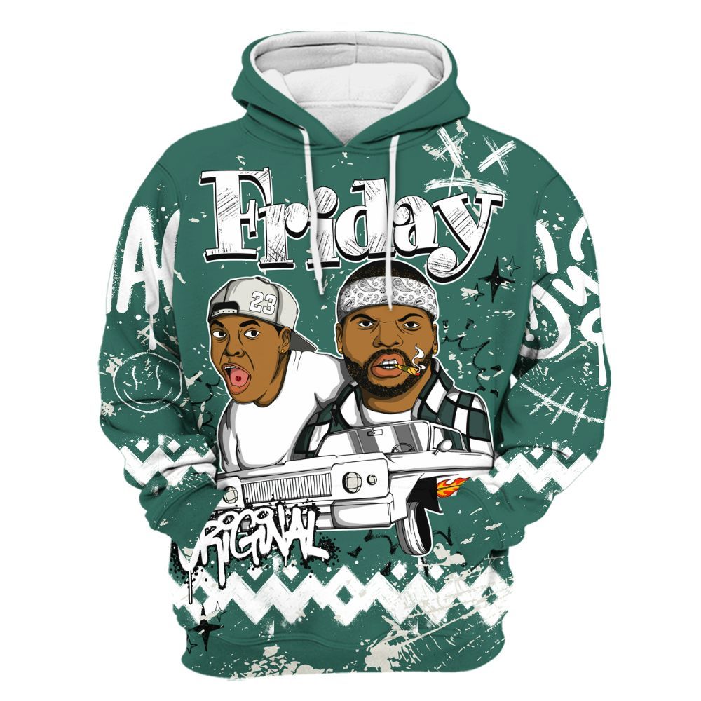 Hoodie To Match RM Oxidized Green 4s - Friday Sneaker Crayon All Over Print