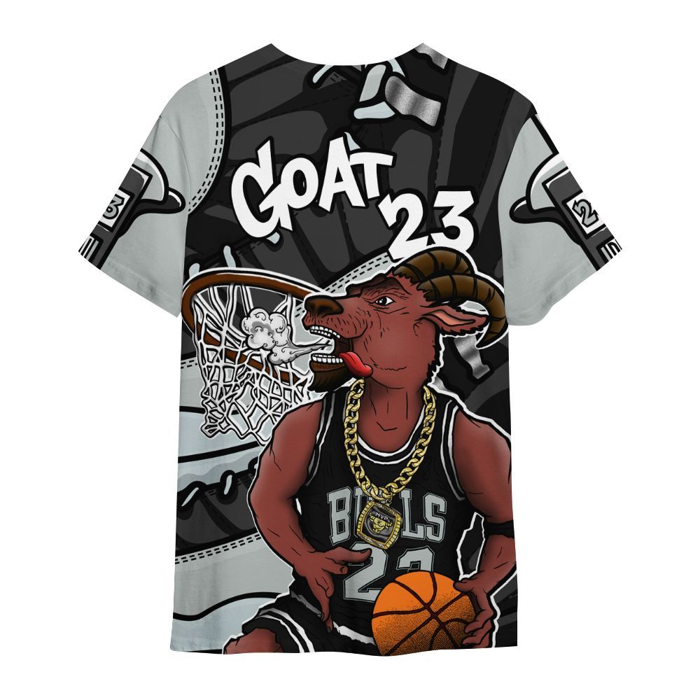 Shirt To Match Black Wolf Grey 12s - Number 23 Style 12s All Over Print