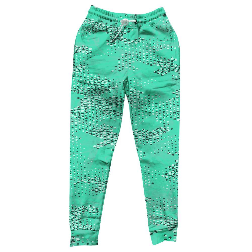Sweatpant To Match Black Green Glow 3s - Banknotes Art Graphic All Over Print