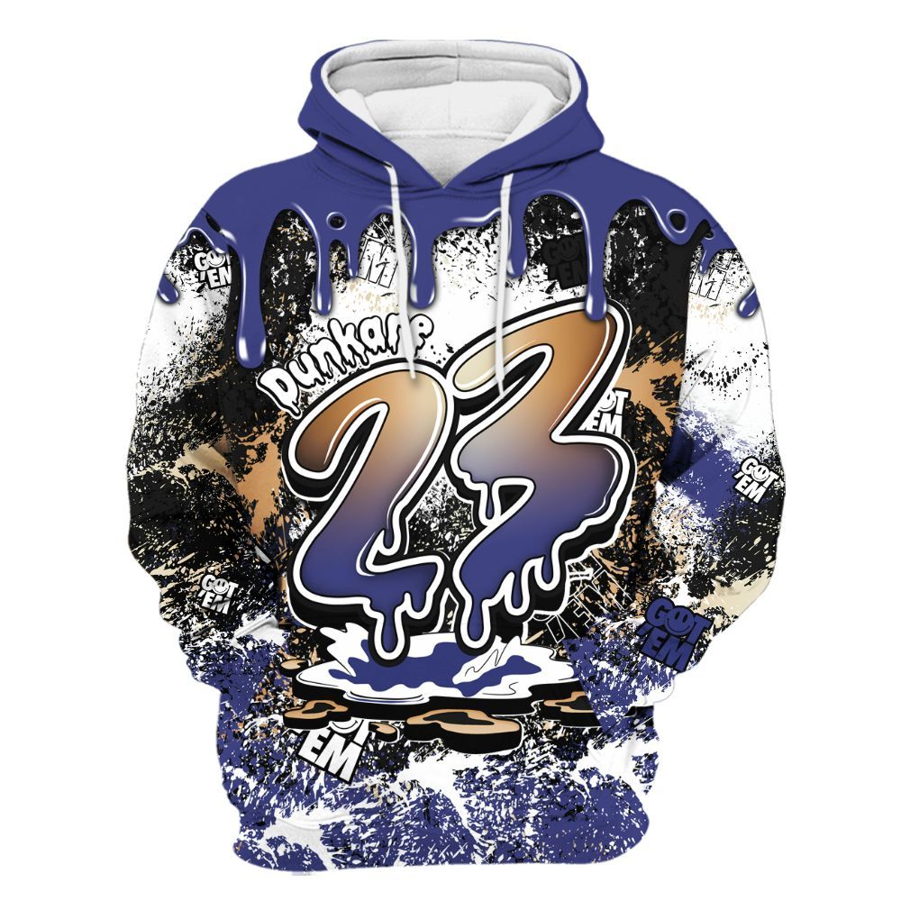 Hoodie To Match JM Pro Black Concord - Dripping 23 Drip All Over Print