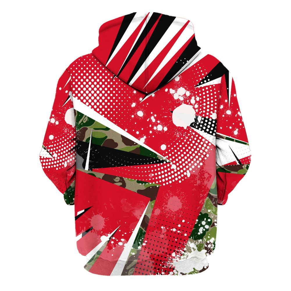 Hoodie To Match Air Max 90 Duck Camo Red - Poly Trust No One Dripping All Over Print