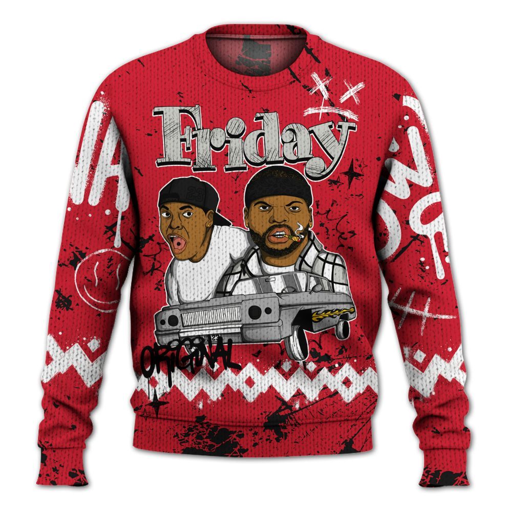Sweater To Match Flight Club 4s - Friday Sneaker Crayon Graphic