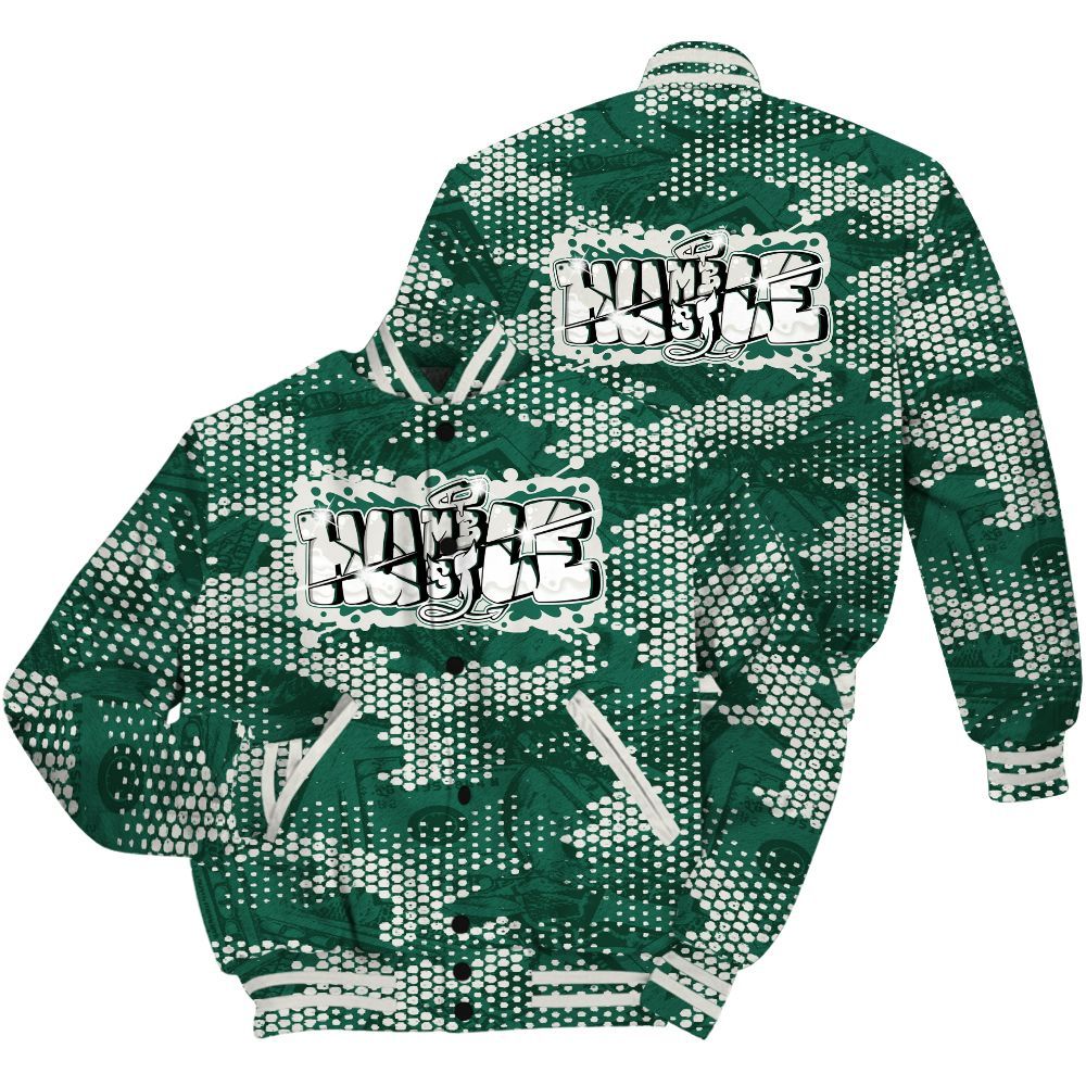 Varsity Jacket To Match Oxidized Green 4s Shirt - Humbled Hustles Graphic Banknotes All Over Print
