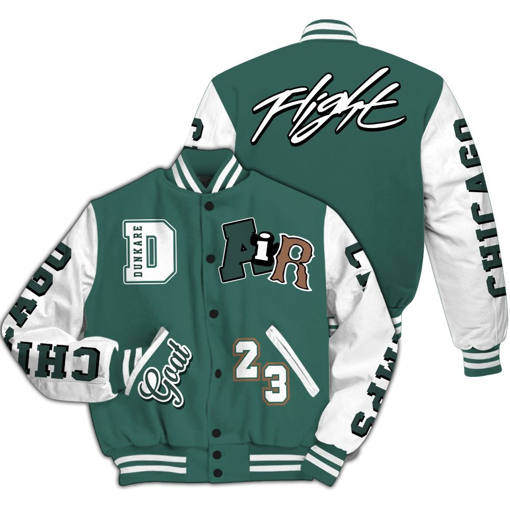 Varsity Jacket To Match Low OG Oxidized Green 1s - AIR Number 23 GOAT All Over Print