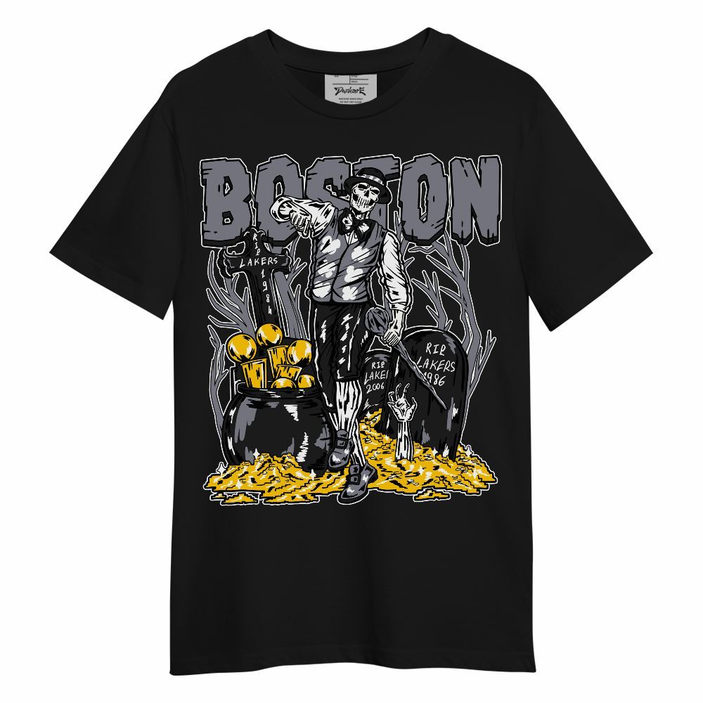 Shirt To Match Retro Black Flint 13s - Goldrush Skeleton Unisex Shirt