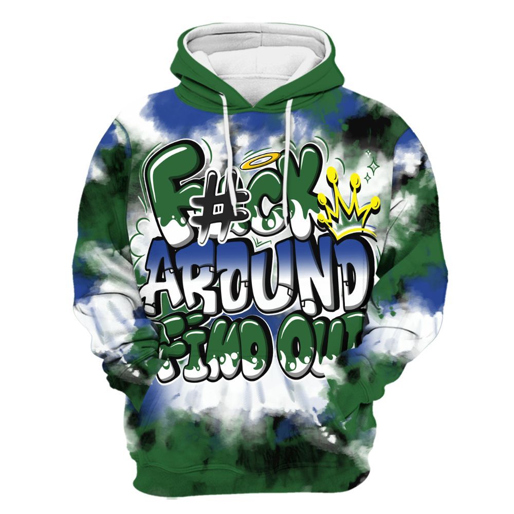 Hoodie To Match Dunk Low Tennis Classic - Tie Dye FK Around Find Out All Over Print