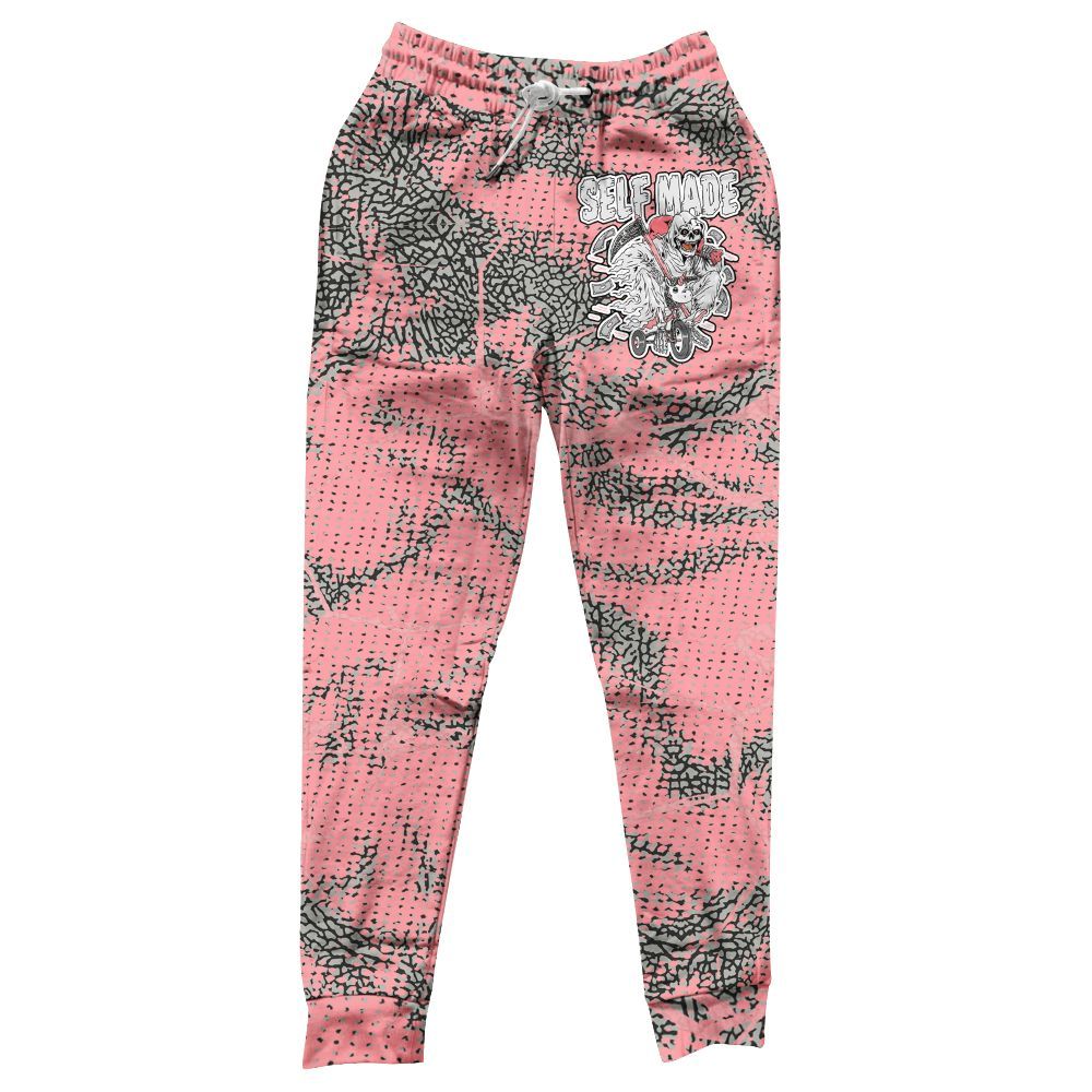 Sweatpant To Match Retro Wings 3s - Self Made Skeleton Crack All Over Print