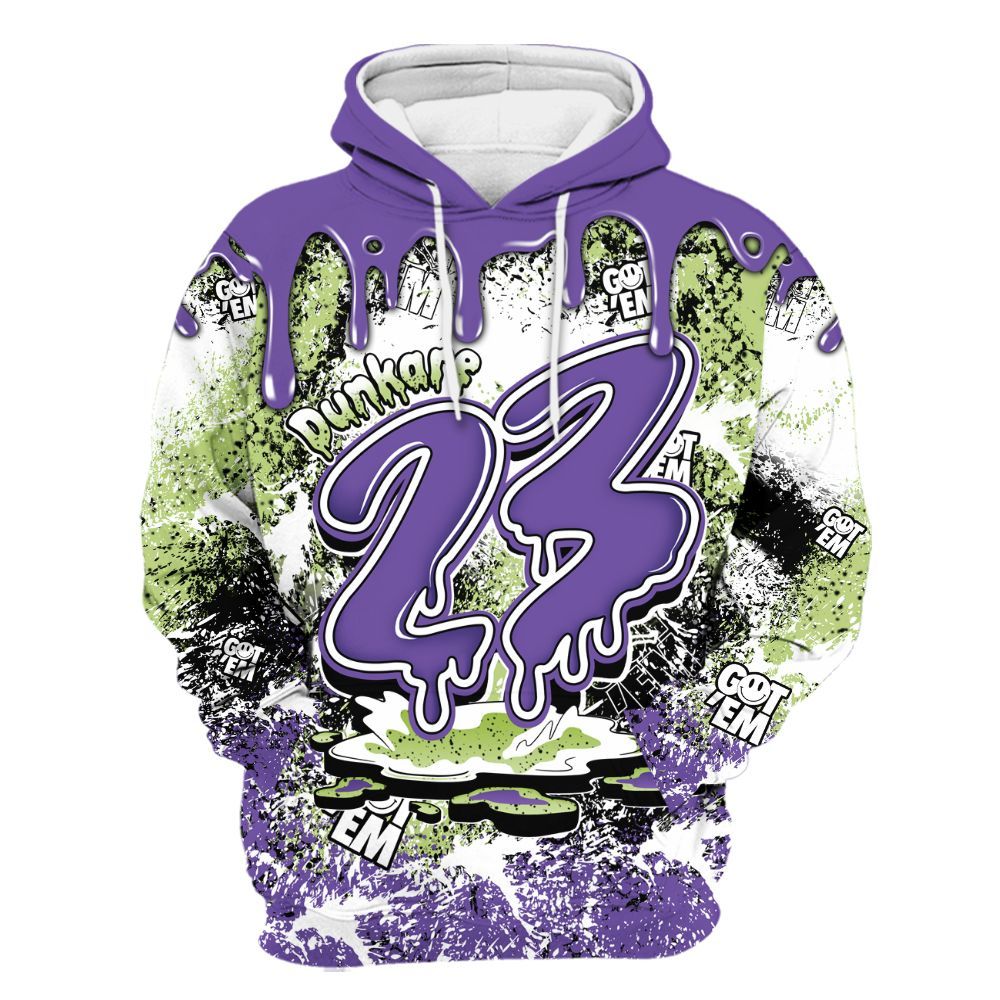 Hoodie To Match Canyon Purple 4s - Dripping 23 Drip All Over Print
