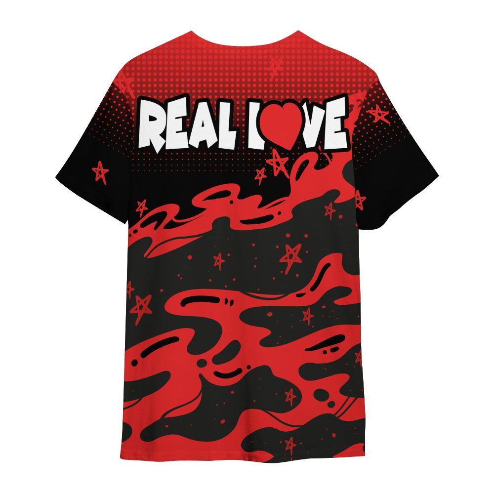 Shirt To Match Red Thunder 4s - Sincere Fondness Bear Stars All Over Print