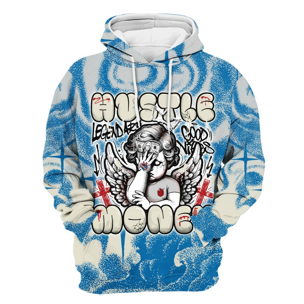Hoodie To Match Rare Air 3s - Angel Hustle Money All Over Print