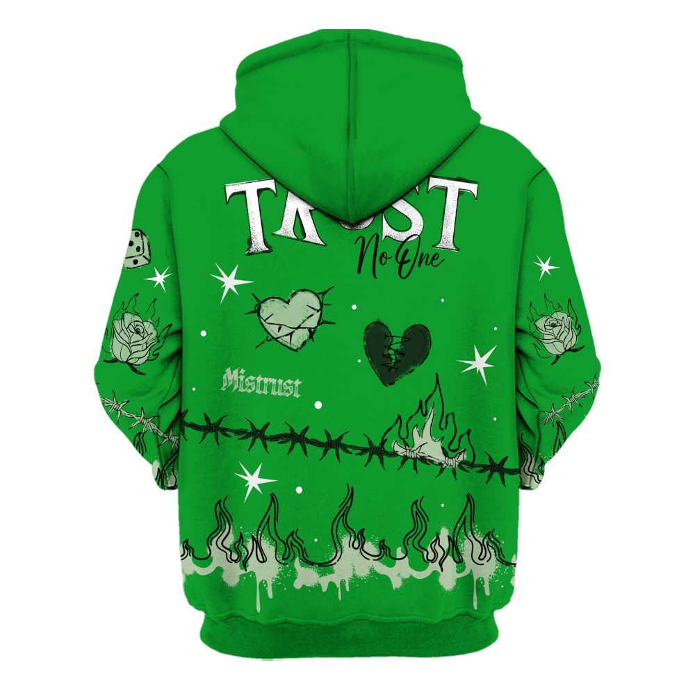 Hoodie To Match Green Spark CJ1 T-Rex - Trust No One Snake-Bite Doodle Crayon All Over Print