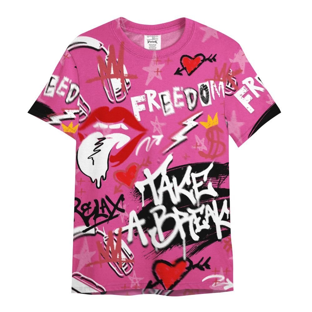 Shirt To Match KD 4 Aunt Pearl - Take Break Freedom Graffiti Streetwear All Over Print