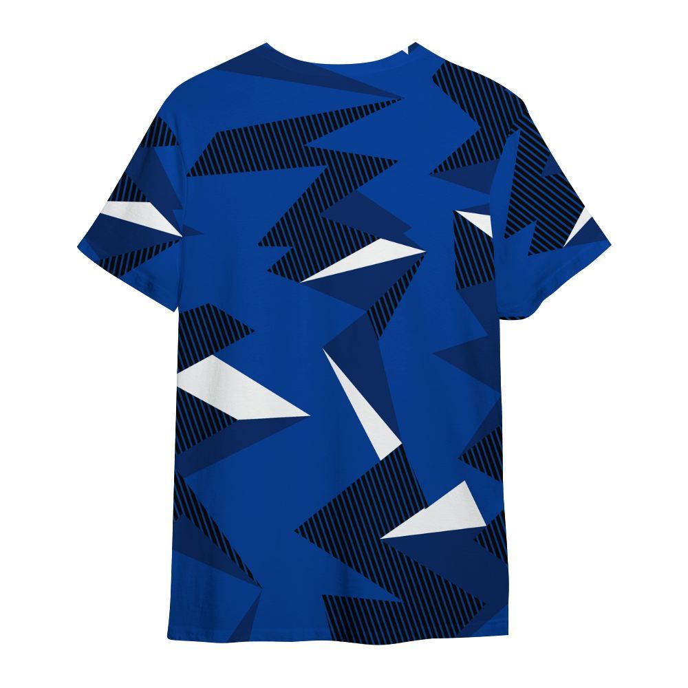 Shirt To Match Hyper Royal 12s - Geometric Camouflage Pattern All Over Print