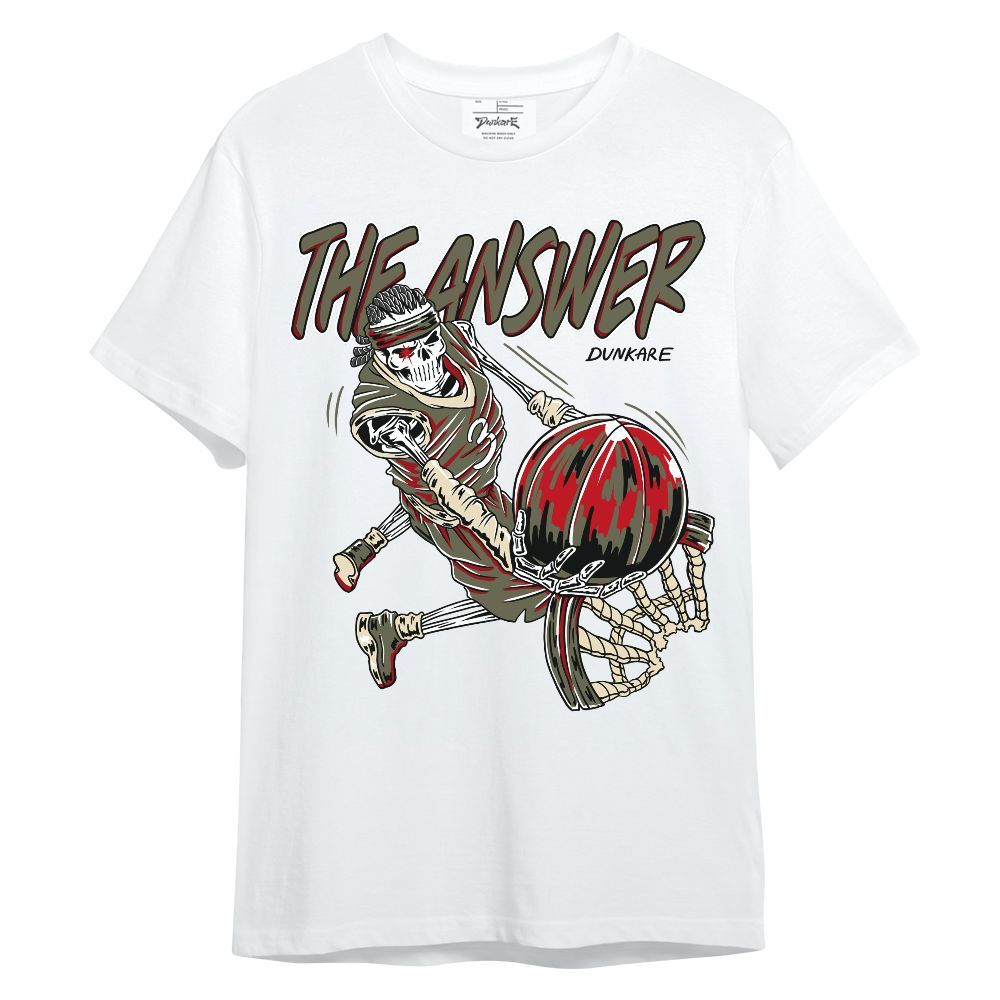Shirt To Match Olive 9s - The Answer Skeleton Unisex Shirt