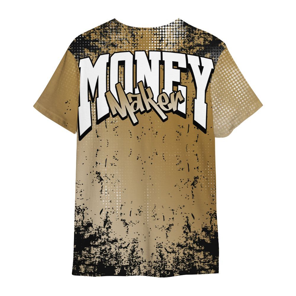 Shirt To Match Max 96 Low Black White Gold - Move In Silence Money Street Retro All Over Print