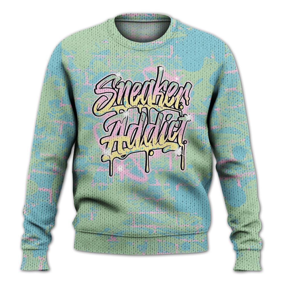 Knitted Sweater To Match SB Dunk Low Visty - Addiction Sneakers Graphic Street Art