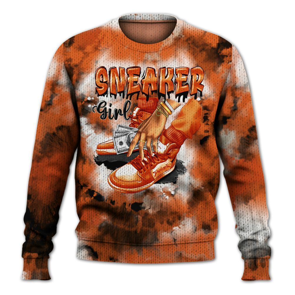 Knitted Sweater To Match High OG Starfish 1s - SNEAKER Girl Money Drip Tie Dye