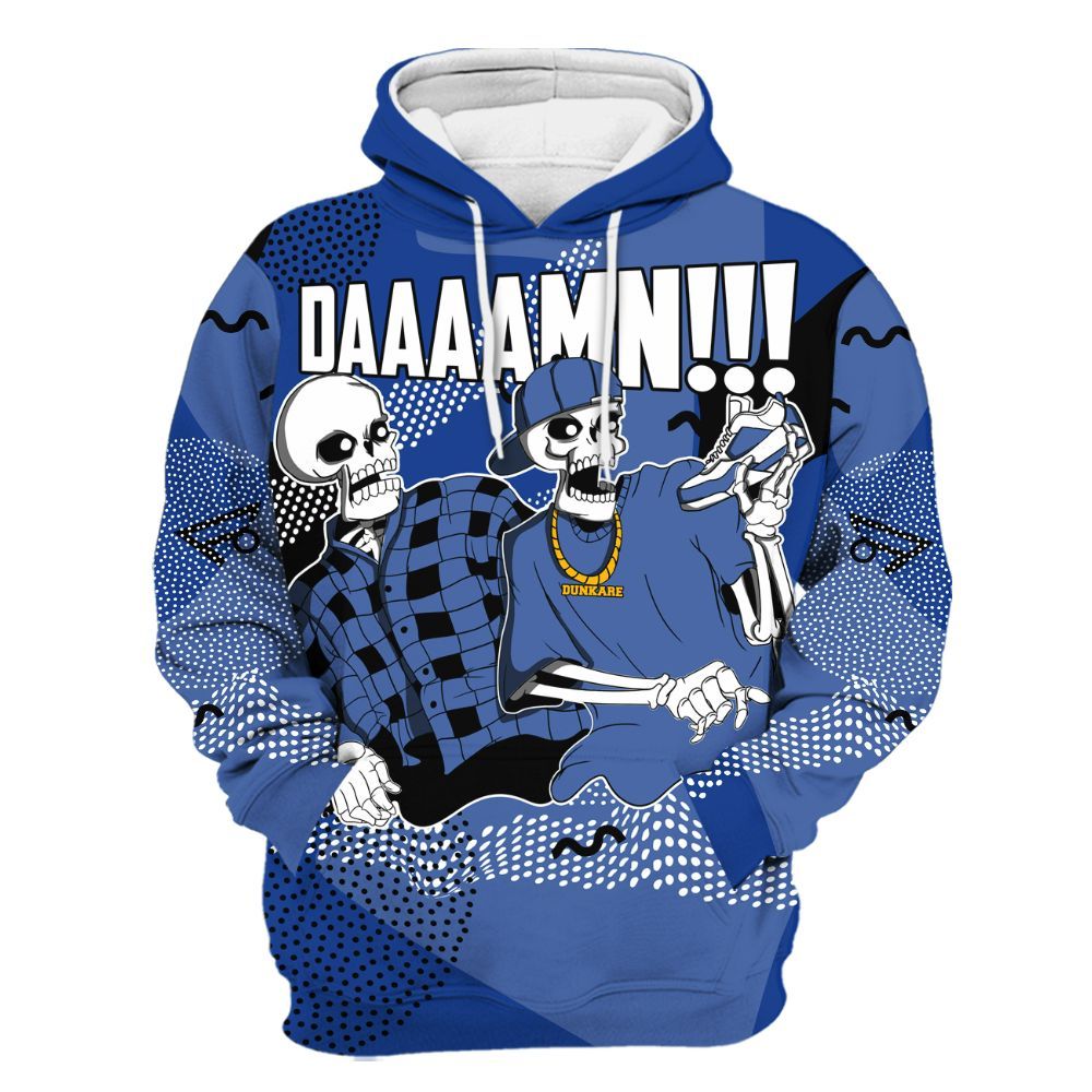 Hoodie To Match Air Foamposite One Royal - Graphic Meme Damnn All Over Print
