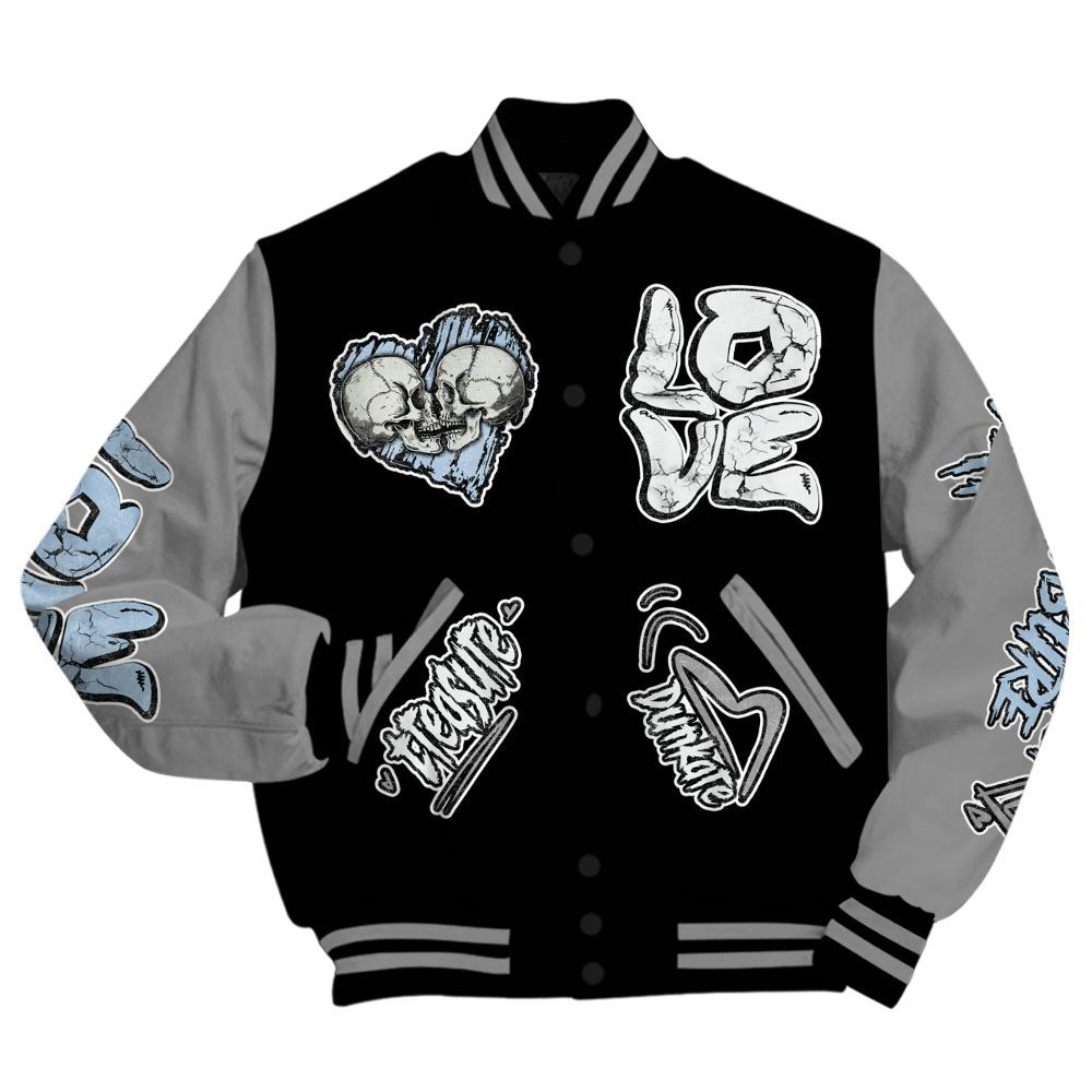 Varsity Jacket To Match Black Chrome 6s - Skull Bear All Over Print