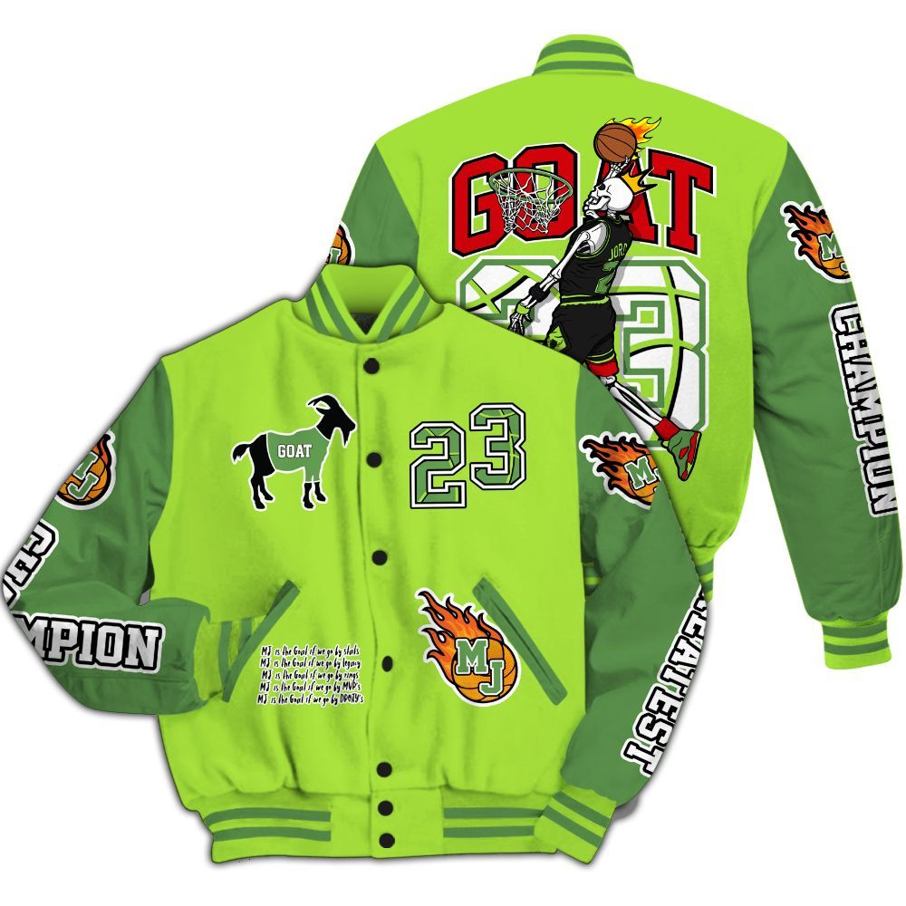 Varsity Jacket To Match Kobe 6 SE Grinch - 23 G.0.A.T Jump Up Basketball All Over Print