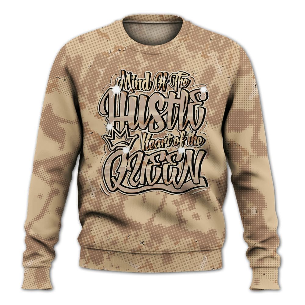 Sweatshirt To Match Desert Camo 3s - Hustles Heart Queens Street All Over Print