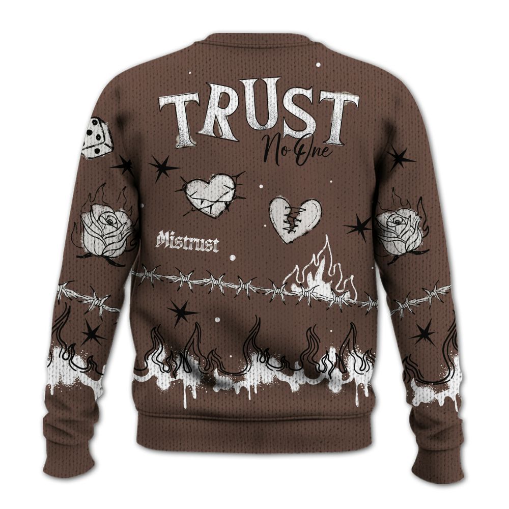 Knitted Sweater To Match Air Force 1 Low Escape - Trust No One Snake-Bite Doodle Crayon