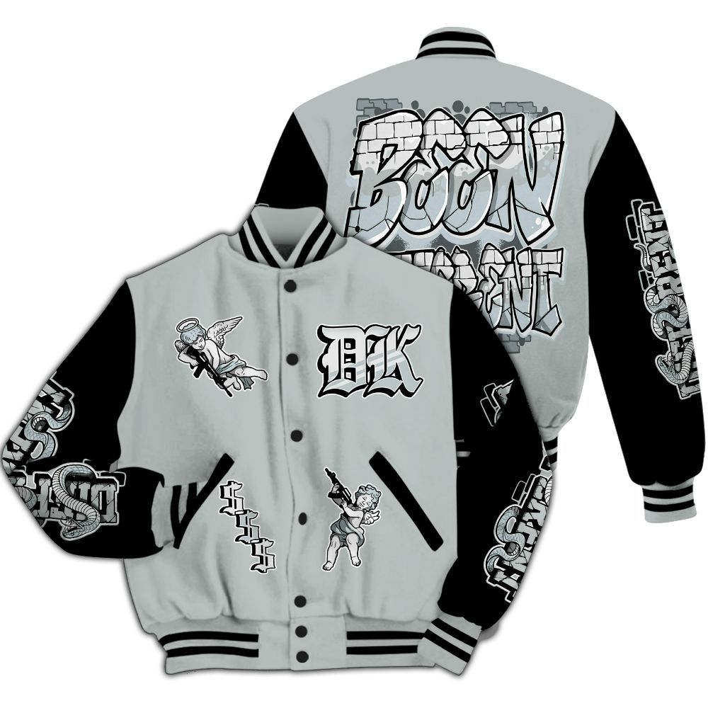 Varsity Jacket To Match Black Wolf Grey 12s - To Different Graphic Basketball Varsity Jacket All Over Print