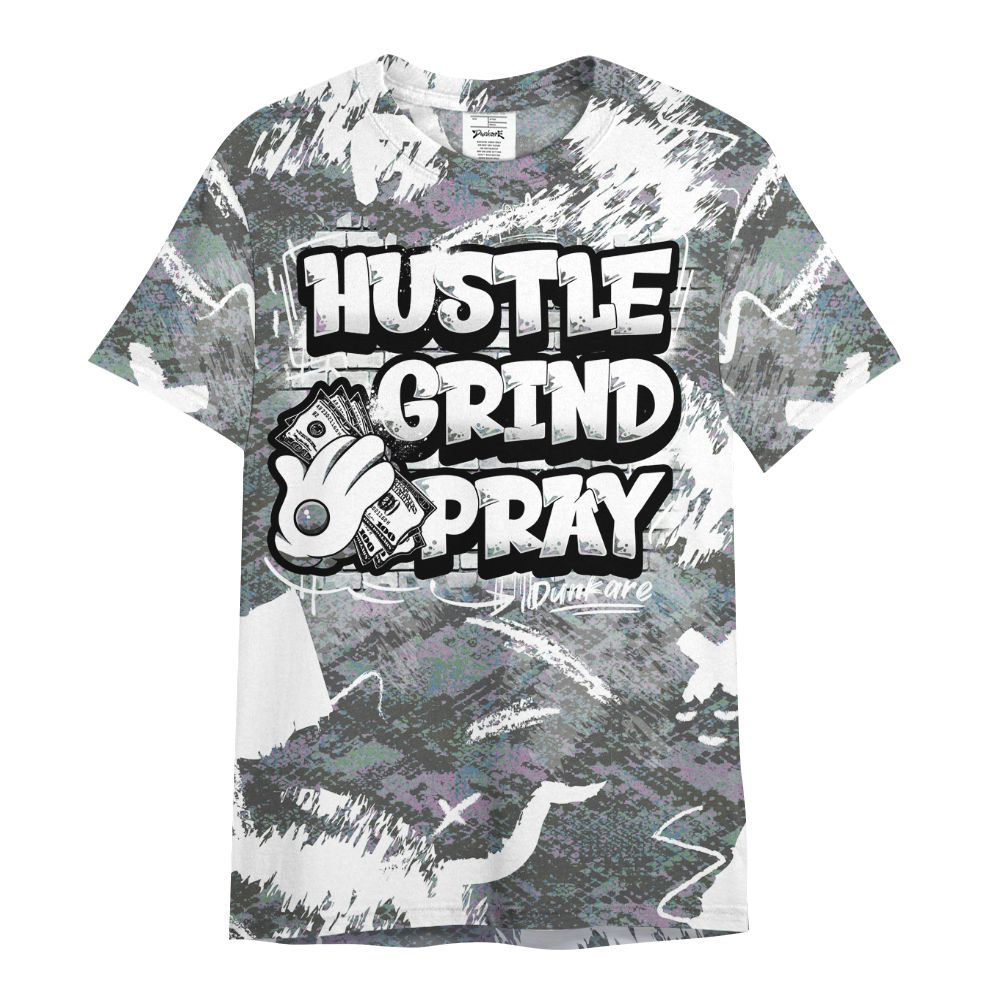 Shirt To Match Low CNY Year Of The Snake 11s - Hustle Grind Pray Retro All Over Print