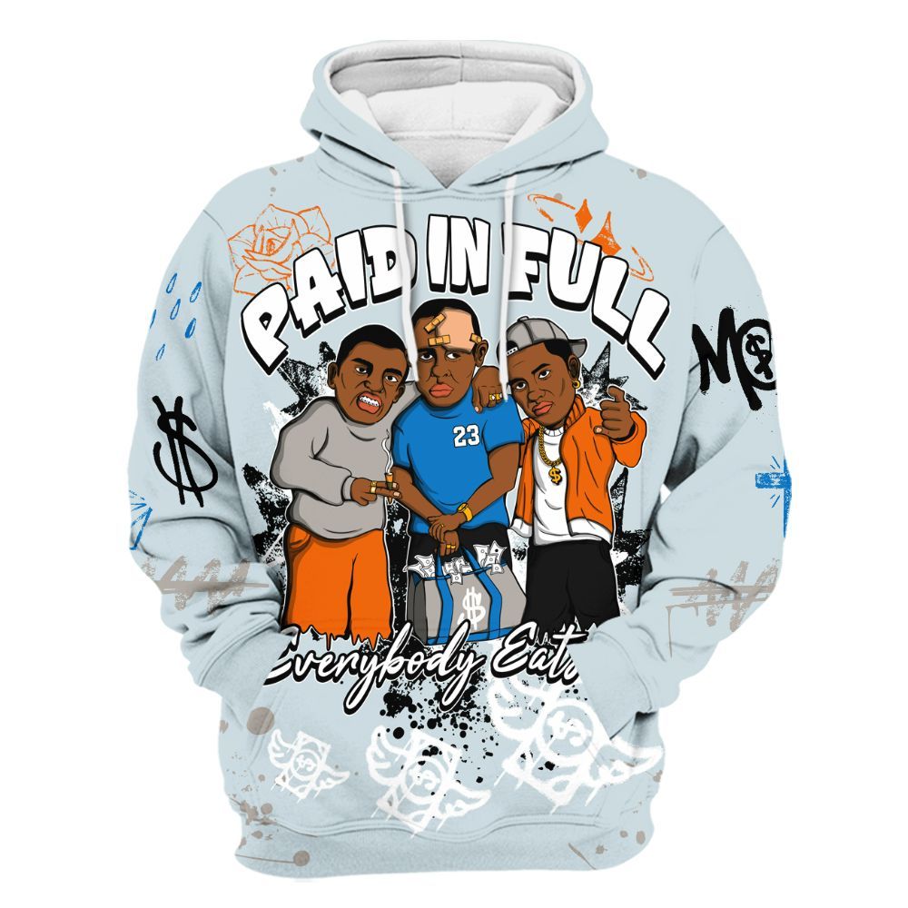 Hoodie To Match Retro High OG Alaska 1s - Everybody Paid In Full Crayon All Over Print