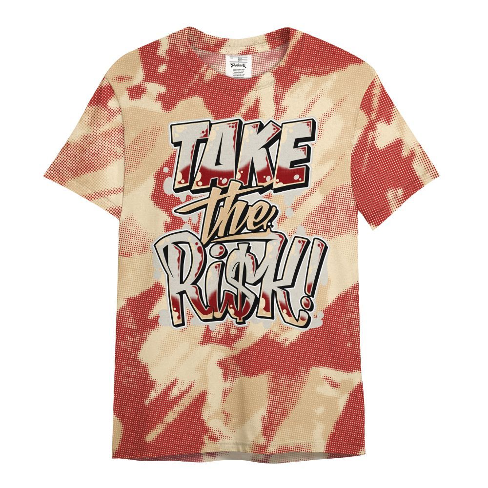Shirt To Match Dunk Low Strawberry Waffle - Take Risks Abstract All Over Print