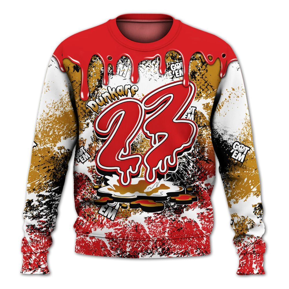 Sweatshirt To Match Scoot Zeros Retro Portland - Dripping 23 Drip All Over Print