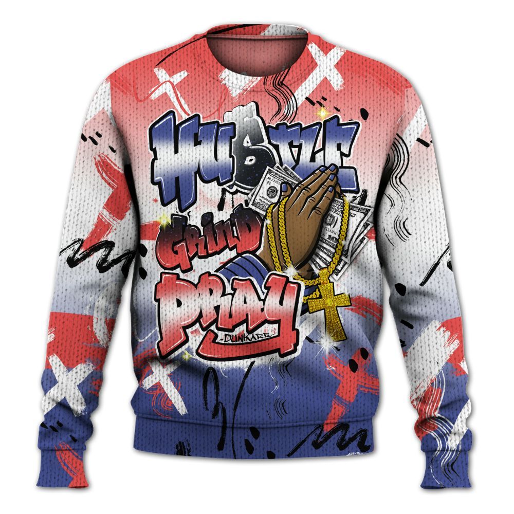 Knitted Sweater To Match KD 4 Nerf - Money Hustle Grind Pray