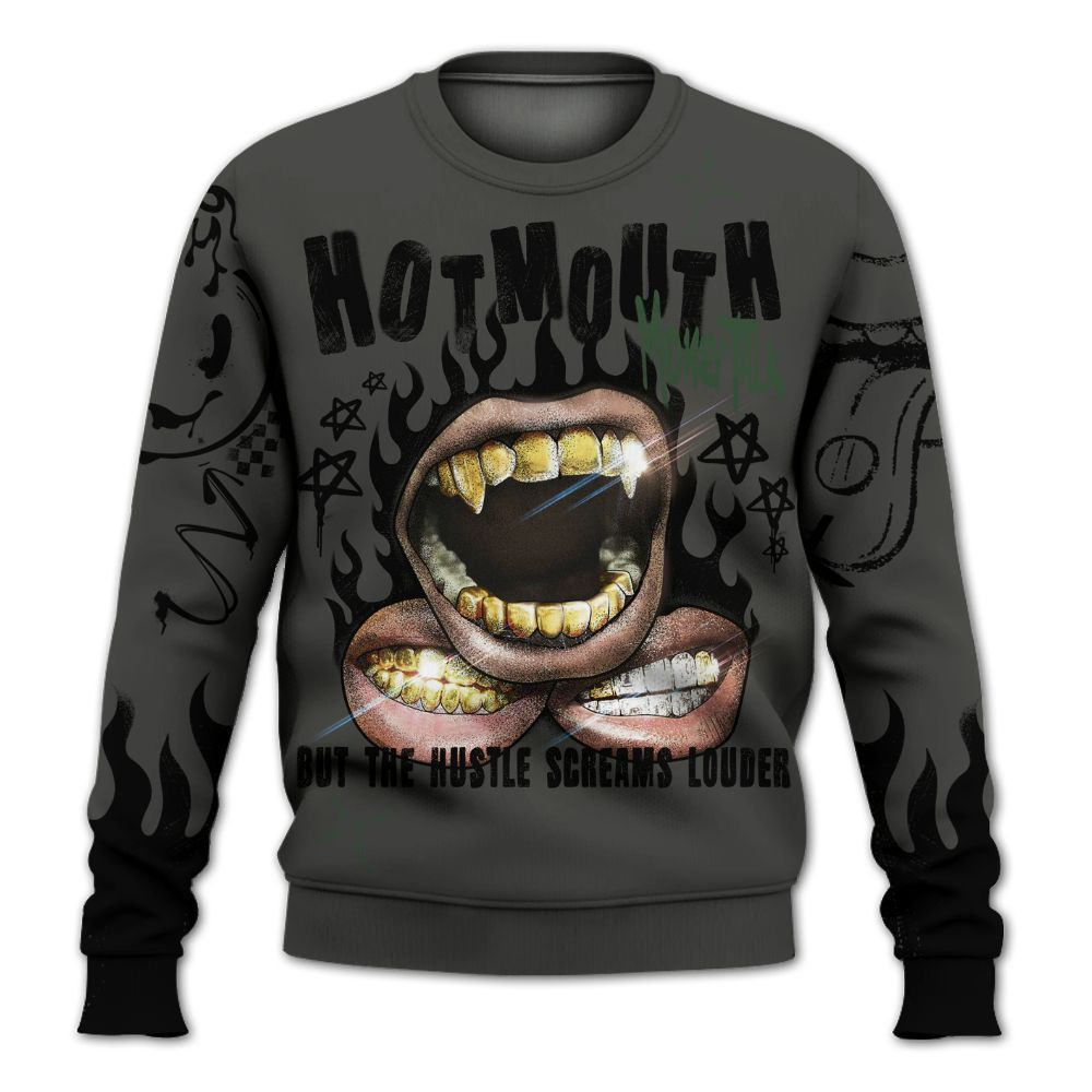 Sweatshirt To Match Dunk Low Skateboards Black - Mouth Burning Street Style All Over Print
