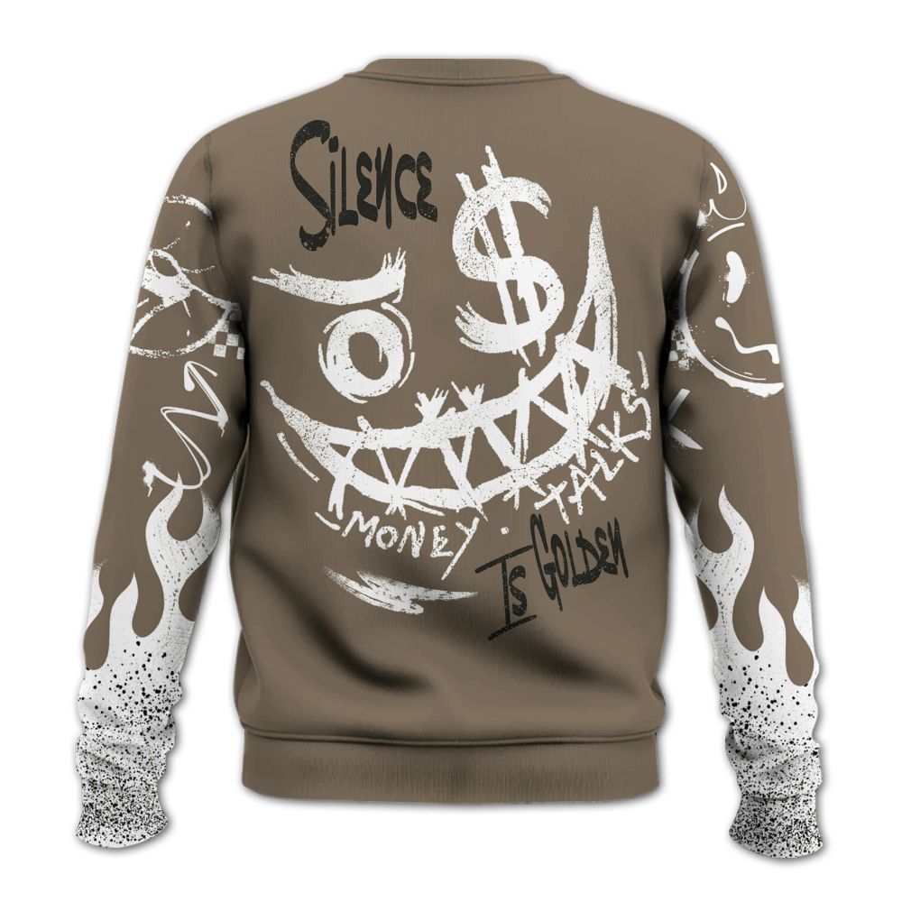 Sweatshirt To Match Low OG Dark Mocha 1s - Mouth Burning Street Style All Over Print