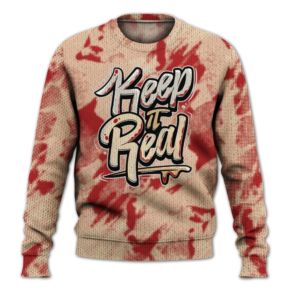 Knitted Sweater To Match Dunk Low Strawberry Waffle - Keeping It Reals Shirt Unisex Oufit