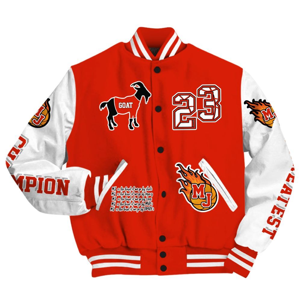 Varsity Jacket To Match Retro Cherry 11s - 23 G.0.A.T Jump Up Basketball All Over Print