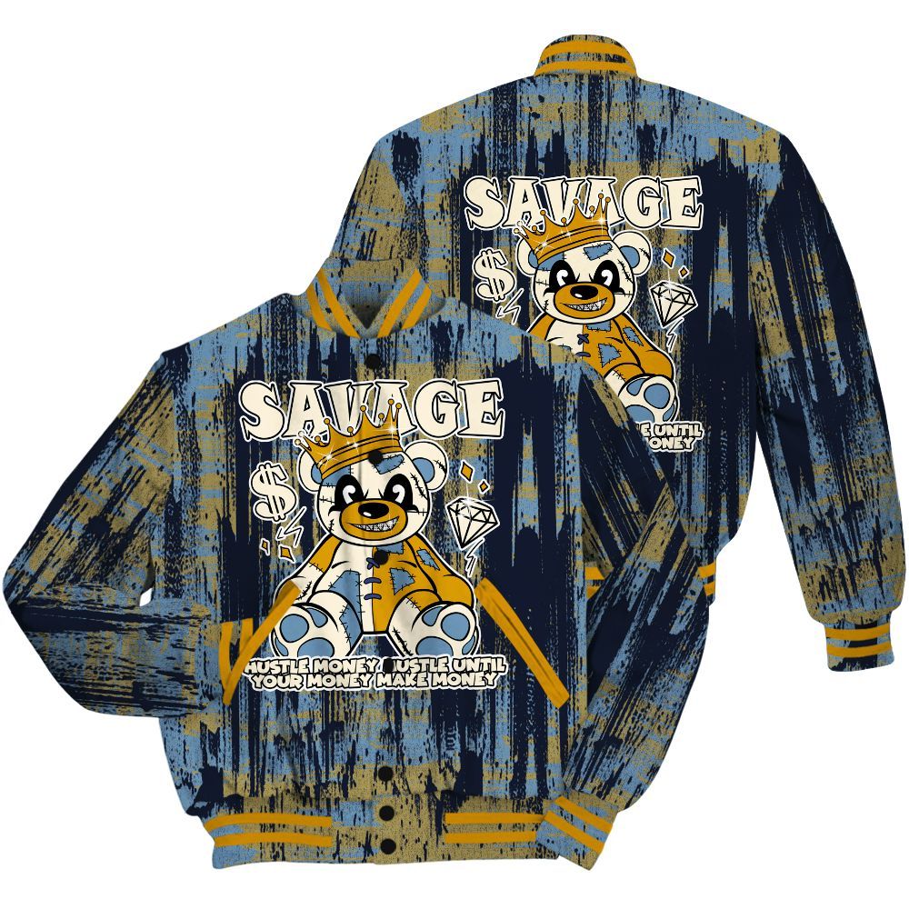 Varsity Jacket To Match High OG First In Flight 1s Shirt - Savages Bear Glitch Art All Over Print