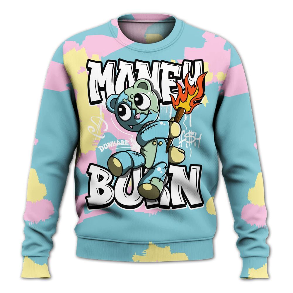 Sweatshirt To Match SB Dunk Low Visty - Money Burn Retro All Over Print