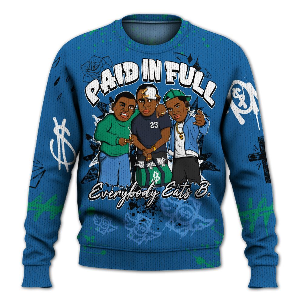 Sweater To Match 95 Big Bubble Slate - Everybody Paid In Full Crayon Graphic