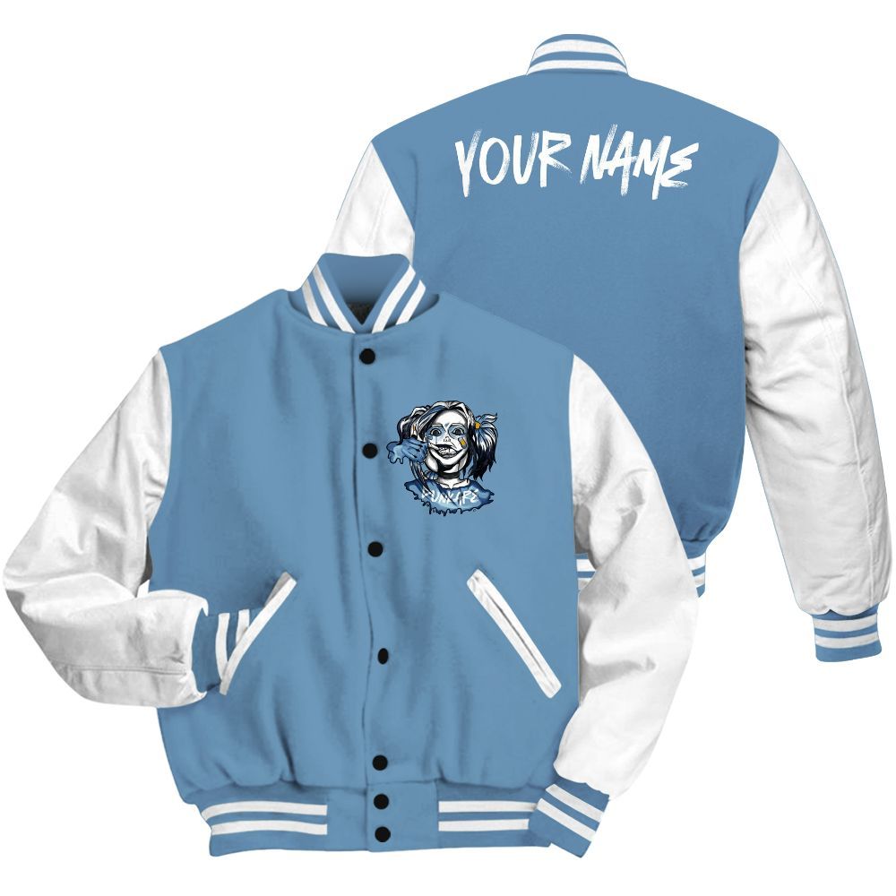 Varsity Jacket To Match High OG First In Flight 1s - Custom Name Bad Girl HAHA All Over Print