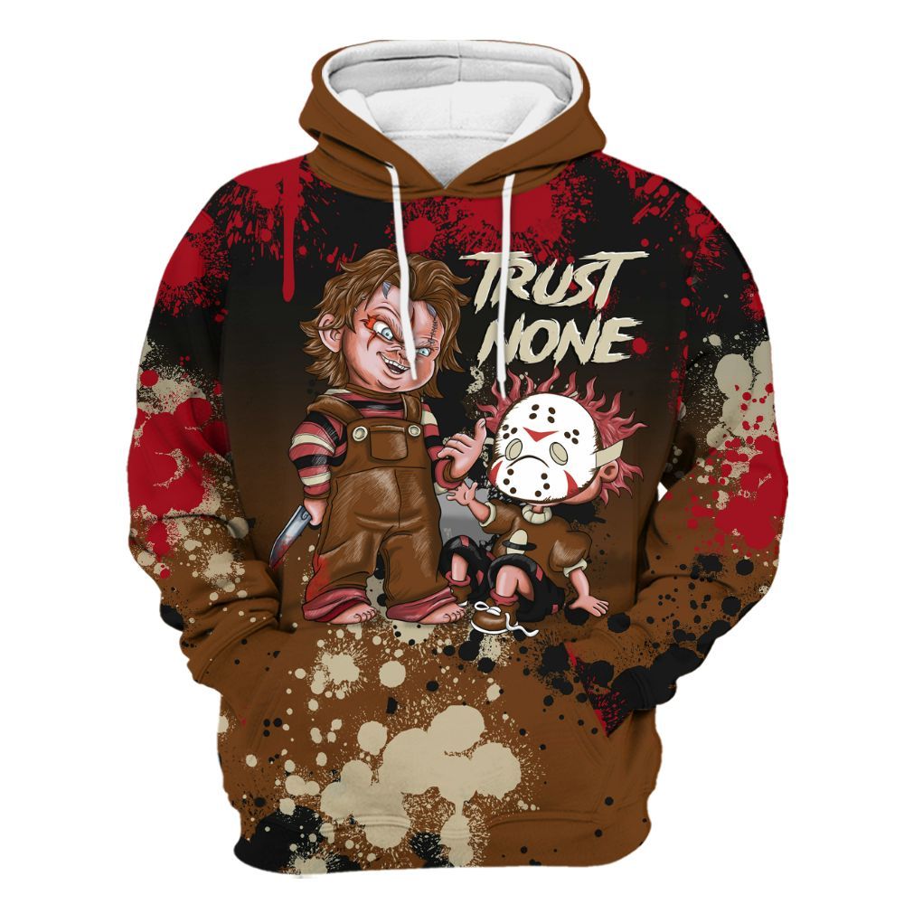 Hoodie To Match Archaeo Brown 5s - Trust No One Scary All Over Print