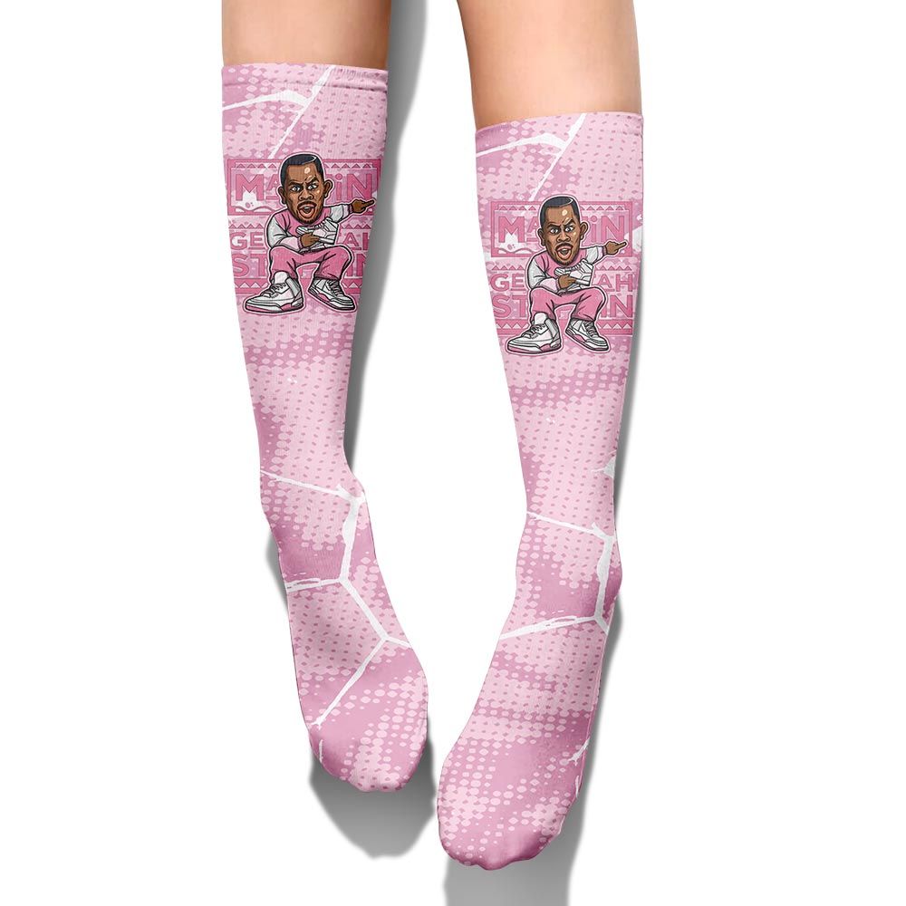 Sock To Match Orchid 4s - Get Tag Sneakers Steppin' Graphic