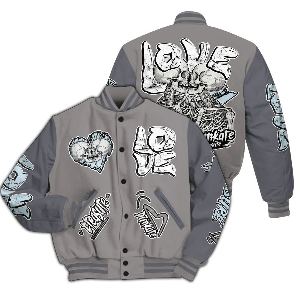 Varsity Jacket To Match Cool Grey 11s - Skull Bear All Over Print
