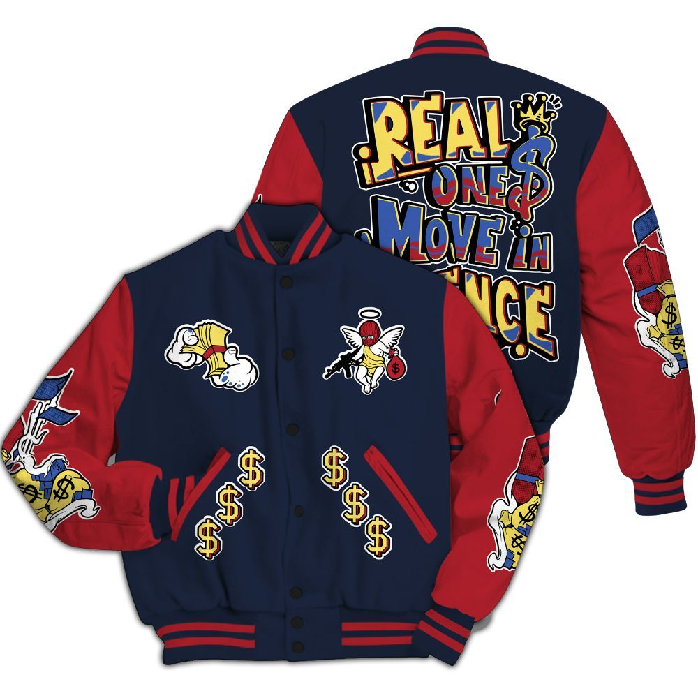 Varsity Jacket To Match Dunk Low COJP What The 2024 - Ones Move In Silence Graphic All Over Print