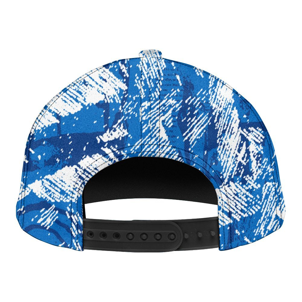 Snapback To Match Blueberry 12s - Grunge Pattern Graphic